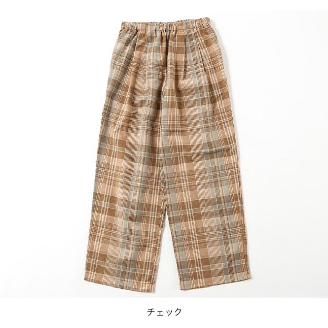 UNDYED アンダイド マドラスチェックワイドパンツ UNS25SPT014_4