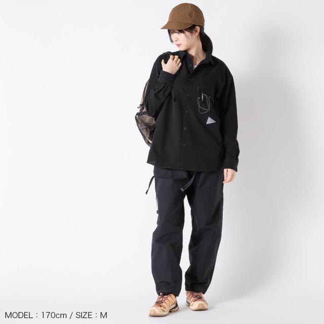 and wander アンドワンダー オットマンクロスワイドパンツ 5746182093