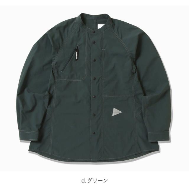 and wander アンドワンダー ストレッチリップバンドカラーシャツ 5746953021_12