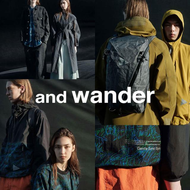 and wander アンドワンダー ストレッチリップバンドカラーシャツ 5746953021_14