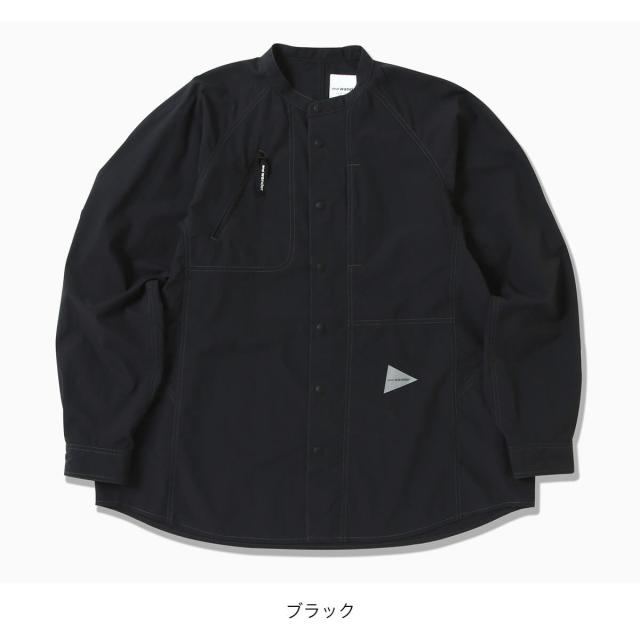 and wander アンドワンダー ストレッチリップバンドカラーシャツ 5746953021_11