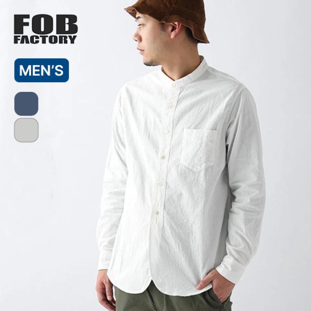 FOB FACTORY エフオービーファクトリー バンドカラーシャツ