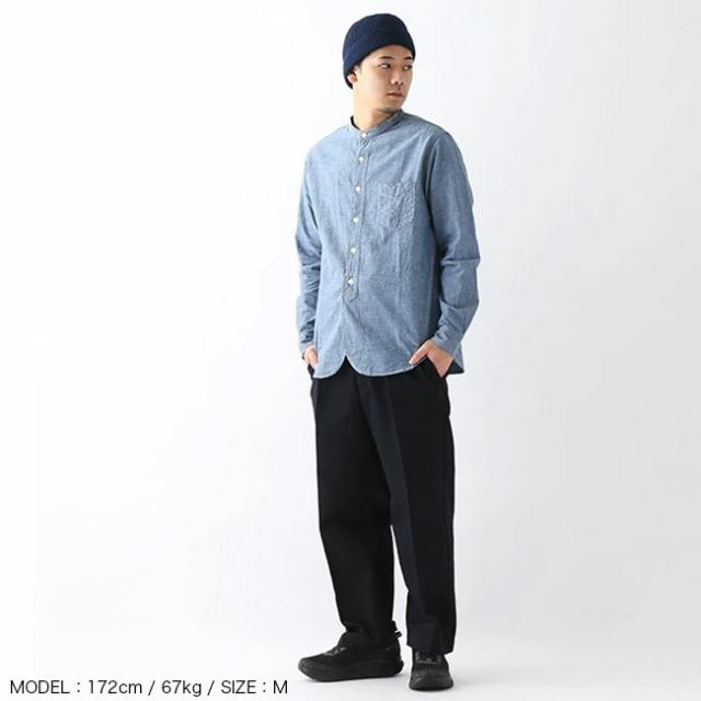 FOB FACTORY エフオービーファクトリー バンドカラーシャツ_1