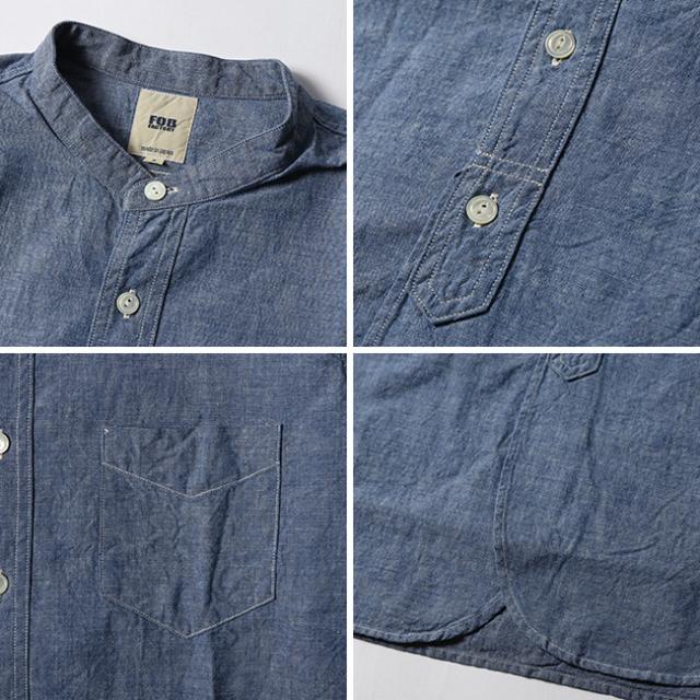 FOB FACTORY エフオービーファクトリー バンドカラーシャツ_6