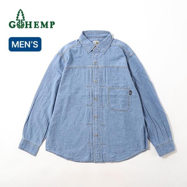 GOHEMP ゴーヘンプ プリーツワークシャツ GHS3134CBU