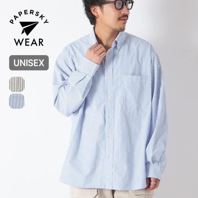 PAPERSKY WEAR ペーパースカイウェア ハイク&amp;バイクケイブビッグストライプシャツ PS261001