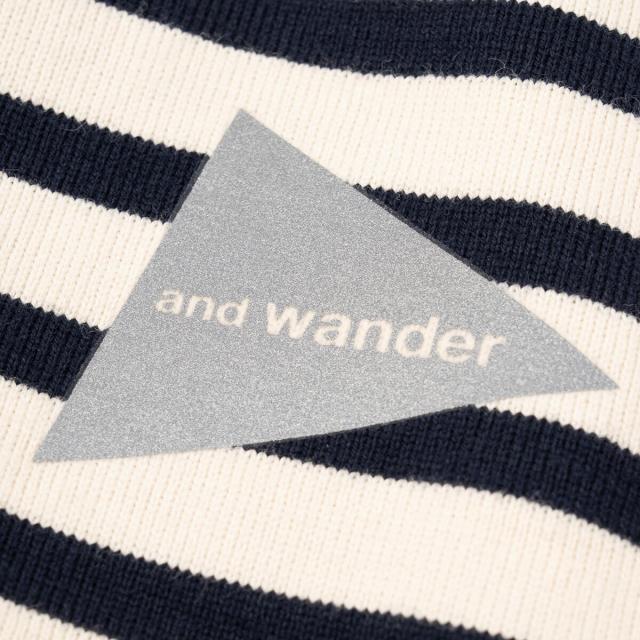 and wander アンドワンダー ストライプポケットSS T 5746184310_3