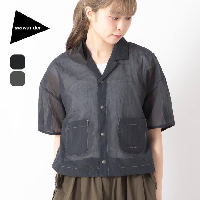 and wander アンドワンダー シアーリップストップSSシャツ【ウィメンズ】 5746183085