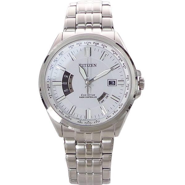 CITIZEN 逆輸入 CB0011-51A シチズン 日本製 エコドライブ 電波時計 10気圧防水 ワールドタイム メンズ 腕時計 サファイアガラス ホワイト Made In Japan Eco-Drive SOLAR RADIO CONTROLLED WORLD TIME_1