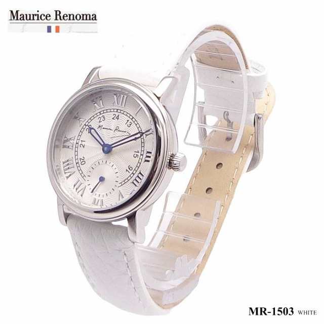 レディース 腕時計 BOX無し モーリス レノマ MR-1503-RED スモールセコンド レッド イタリアンレザー ベルト