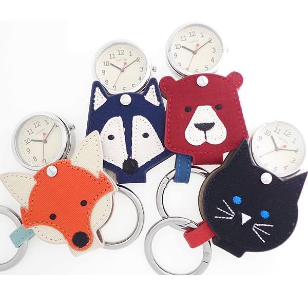 レディス 携帯 時計 どうぶつ ルーペ ウォッチ Lw057 カラビナ リング キツネ シバ イヌ クマ ネコ キーホルダー 拡大鏡 ハングウォッチ の通販はau Pay マーケット たからばこ