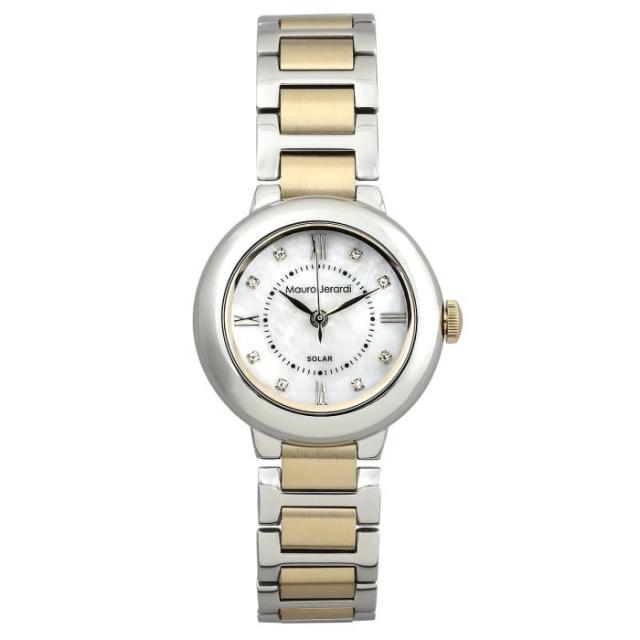 レディース 腕時計 ソーラー電源 SOLAR MauroJerardi MJ070-2 マウロジェラルディ ステンレス 無垢 ソーラーレディス 電池交換不要 クォーツ ３針 レディース 女性 ウォッチ