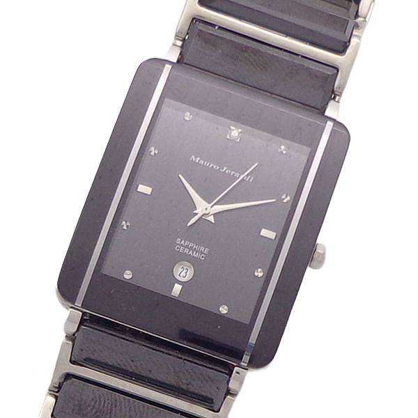 腕時計 メンズ セラミックベルト MauroJerardi MJ3080-2 マウロジェラルディ セラミック サファイアガラス 角型 薄型 軽量  メンズ腕時計