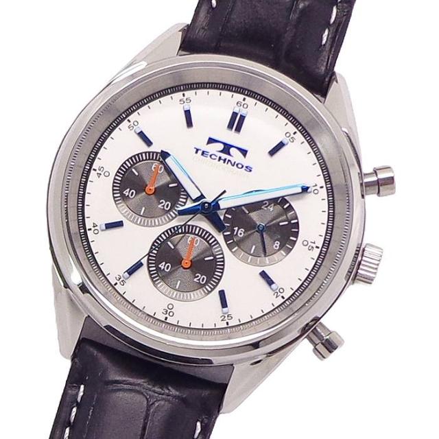 腕時計 メンズ ウォッチ テクノス TECHNOS T2466-SS クロノグラフ CHRONOGRAPH 本革 ベルト 送料無料 日本製ムーブ クォーツ 10気圧防水 24時間計 ストップウォッチ 日本製ムーブ 機械 使用 スイスブランドの通販は 8,428円