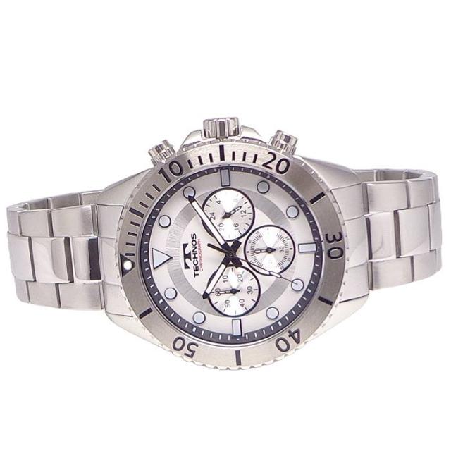 腕時計 メンズ ウォッチ テクノス TECHNOS T6B83-SS クロノグラフ CHRONOGRAPH ステンレス ベルト 送料無料 日本製ムーブ クォーツ 24時間計 ストップウォッチ SEIKO社製ムーブ 機械 使用 スイス_3