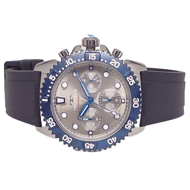 腕時計 メンズ ウォッチ テクノス TECHNOS T9B90-NE クロノグラフ CHRONOGRAPH ラバー ベルト 送料無料 日本製ムーブ クォーツ 24時間計 ストップウォッチ SEIKO社製ムーブ 機械 使用 スイス_4