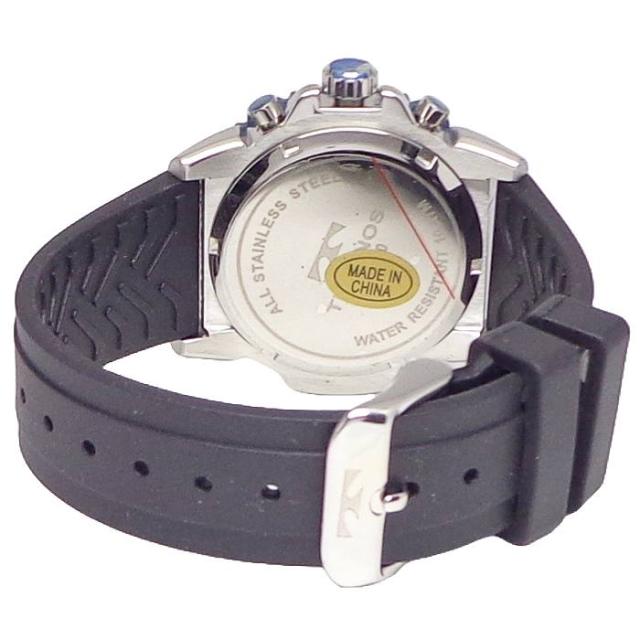 腕時計 メンズ ウォッチ テクノス TECHNOS T9B90-NE クロノグラフ CHRONOGRAPH ラバー ベルト 送料無料 日本製ムーブ クォーツ 24時間計 ストップウォッチ SEIKO社製ムーブ 機械 使用 スイス_5