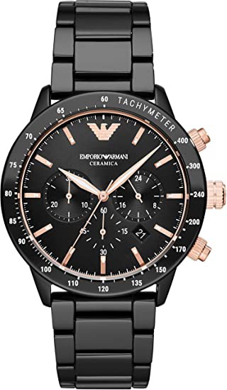 エンポリオアルマーニ 腕時計 EMPORIO ARMANI セラミック セラミカ AR70002 ブラック