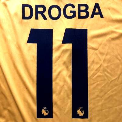 大人用 A036 19 チェルシー DROGBA*11 ドログバ 黄色 ゲームシャツ