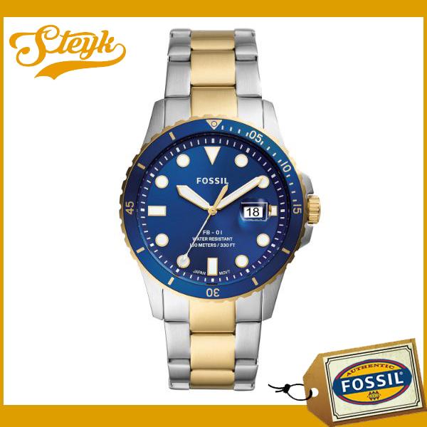 FOSSIL FS5742 フォッシル 腕時計 アナログ FB-01 メンズ ブルー ゴールド シルバー カジュアルの通販は 8,317円