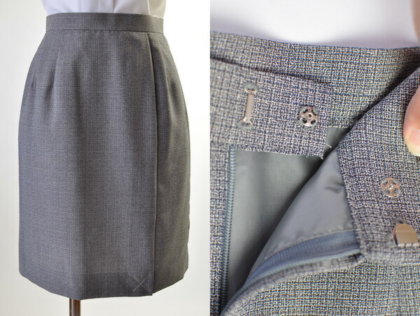 日本製 洗える 5号〜25号 事務服 制服 半袖オーバーブラウス・ベスト＋