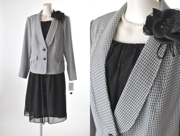 送料無料 大きいサイズ 26号 30号 34号 ツイードジャケット・ウエストゴム入りスカート・フロッキーワンピース3点セット 621/004 送料無料 大きいサイズ 26号 30号 34号 ツイードジャケット・ウエスト