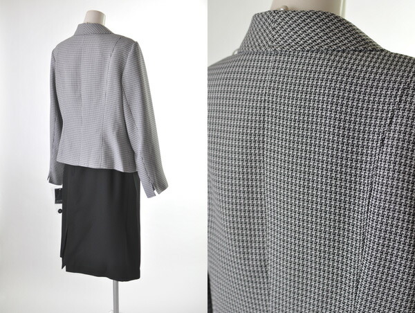 送料無料 大きいサイズ 26号 30号 34号 ツイードジャケット・ウエスト