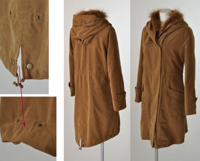 コート アウター ラクーンファー付 百貨店品質 あったか モッズコート