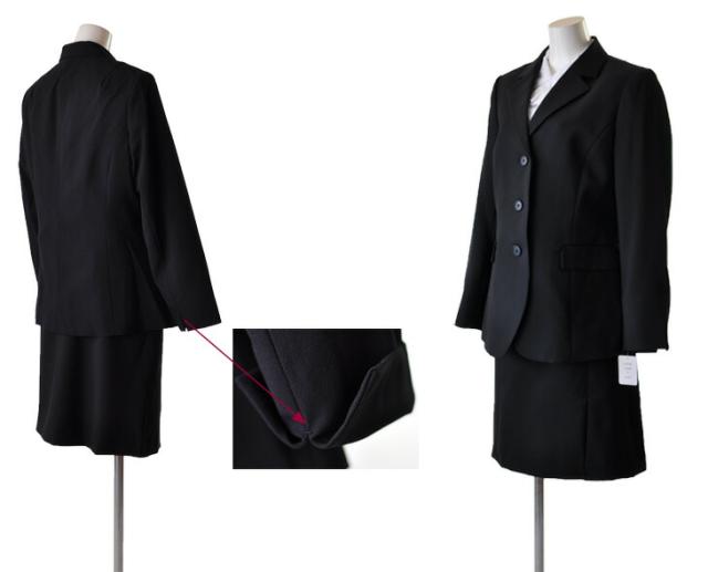 15号 17号 19号 大きいサイズ 3つボタン長め着丈ジャケット【ブラック