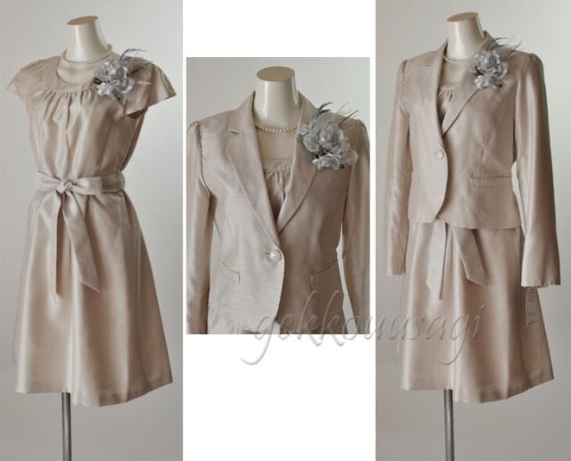 11号 13号 15号 ワンピーススーツ シャンタンアンサンブルスーツ 結婚