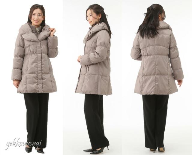 超極暖 ダウン80％ フェザー20％ 軽量ダウンコート ショールカラー