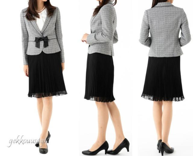 ホワイトジョーラ WHITE JOOLA 綿混 ジャケットスカート2着セレモニースーツ 着回しスーツ 七五三 スーツ ママスーツ 母スーツ 卒業式 入学式【ブラック・ネイビー】023(au2f5) ホワイトジョーラ WHITE JOOLA 綿混 ジャケットスカート2着セレモニー