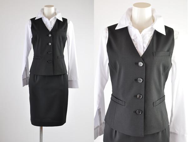 9号 11号 13号 15号 17号 機能性抜群ベスト事務用制服 ol制服事務服 黒ベスト4つボタン 黒比翼ボタン ネイビー ストライプの通販はau Pay マーケット 月光うさぎショップ