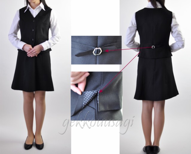 5号～19号 洗える ベストスーツ 選べるスカート丈 制服 事務服 機能性抜群ベスト＋スカート 上下セット 019-022の通販はau PAY  マーケット - 月洸うさぎ au PAY マーケット店