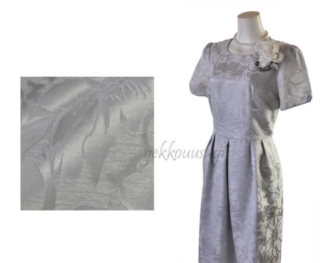 レディース スーツ ノーカラージャケット&シャンタンオパール