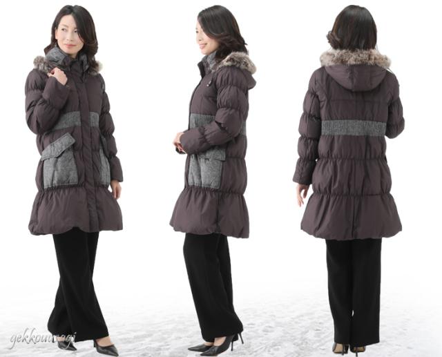 アウター 冬 レディース 高品質 ダウンコート M L ブルーフォックス