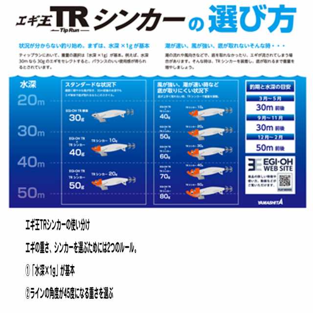 釣り仕掛け エギング用品 ヤマリア YAMASHITA ヤマシタ エギ王TRシンカー 30g の通販はau PAY マーケット ウエストコースト  アウトドアShop au PAY マーケット－通販サイト