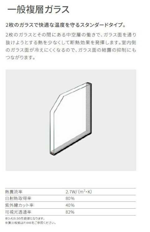 サーモスII-H 引き違い 2枚建て ヒシクロス面格子付き 一般複層ガラス