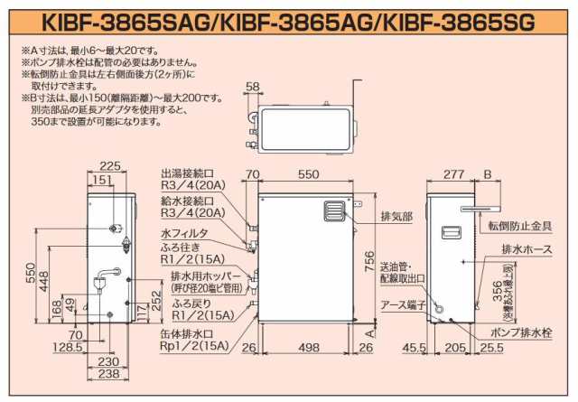 Chofu 長府製作所 石油給湯器 Kibf 3865sag Kr 64v 音声リモコン付 強制追いだき減圧式 標準圧力 オートタイプの通販はau Pay マーケット クレール Dna店