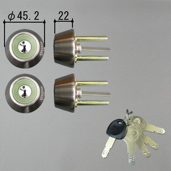 三協 アルミ 旧立山 アルミ 玄関ドア部品:シリンダー:FXII/FX/NX（アルピーネ）/SNX（アルピーネS）:シリンダー(WD9157N0-SI)の通販は