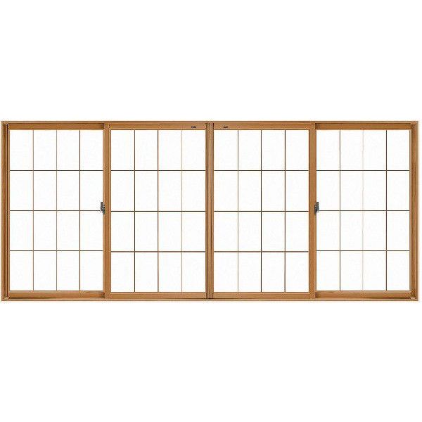 インプラス(ダストバリア) 引違い窓 4枚建 単板ガラス 和紙調3mm組子付 W:3001〜4000mm×H:601〜1000mm リクシル 内窓 LIXILの通販は