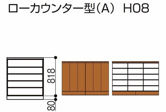 玄関収納 ラシッサD ラテオ ローカウンター型 台輪納まり ALGS 奥行