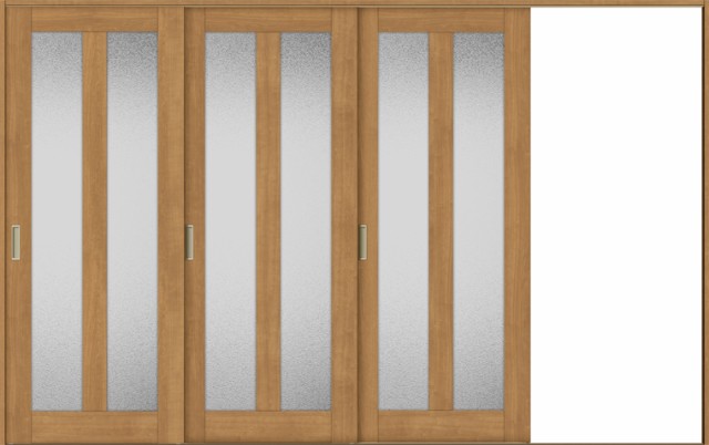 全新品室内建具 ＬＩＸＩＬ 片引戸 ３枚建 W3220×H2023 （3220） P-LGH 格子付 ラシッサD 「palette」 ドア、扉
