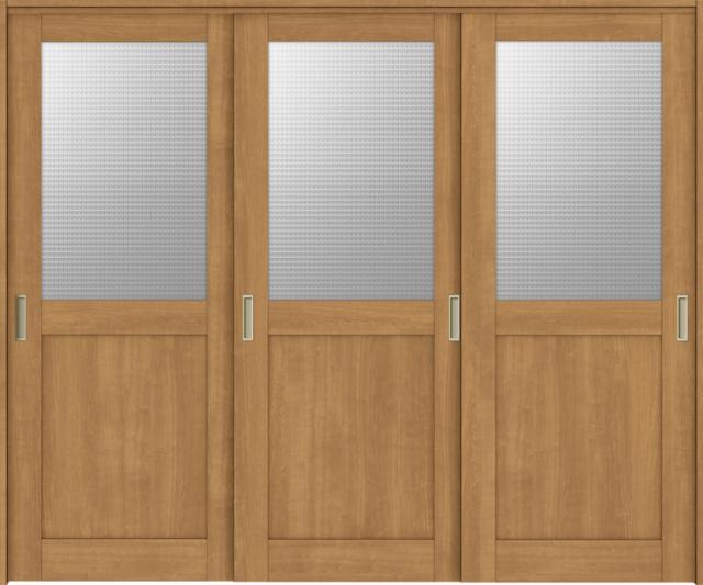 ラシッサS 室内引戸 間仕切り 上吊引戸 引違い戸 3枚建て ASMHT-LGH 鍵なし 2423 W：2,432mm × H：2,306mmの通販は 95,337円