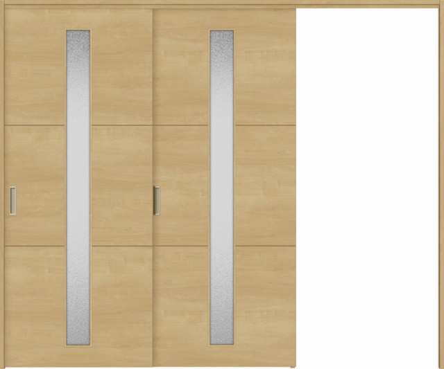 ラシッサS 室内引戸 間仕切り 上吊引戸 片引戸 2枚建て ASMKD-LGD 鍵なし 2423 W：2432mm × H：2306mm ノンケーシング / ケーシング