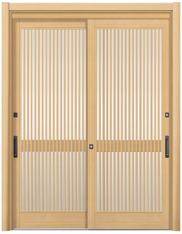 リシェント玄関引戸2 2枚建てランマなし PG仕様 P11型 木目調 手動タイプ 特注サイズ W：1,195〜2,120mm × H：1,761〜2,277mm LIXIL