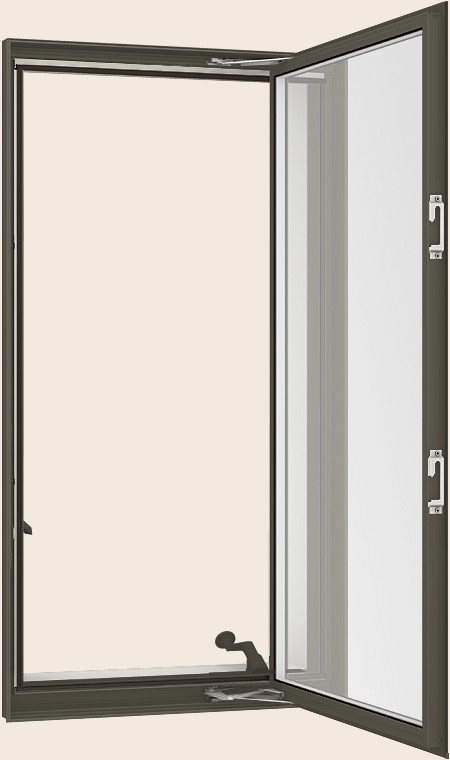 サーモスL 縦すべり出し窓 オペレーターハンドル Low-E複層ガラス / アルミスペーサー仕様 02118 W：250mm × H：1870mm LIXIL リクシル