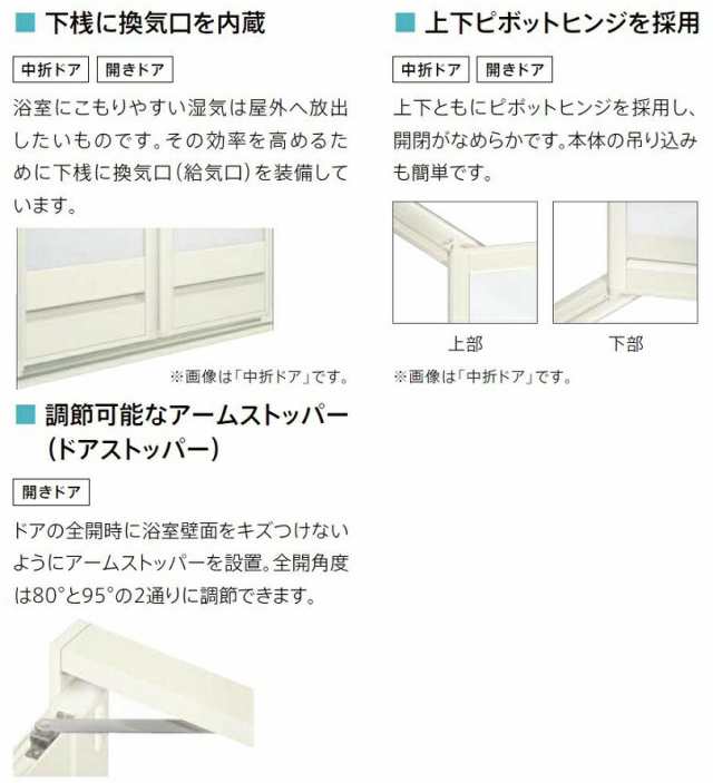 リシェント浴室中折れドア / カバー工法 0717 W：750mm × H：1,750mm 旧SF型_内付型 LIXIL リクシル TOSTEM  トステムの通販はau PAY マーケット - クレール DNA店 | au PAY マーケット－通販サイト