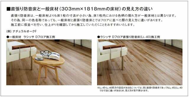 ラシッサS フロア直張り防音床 SB-45 24枚入り 防音性能：LL45 マンション