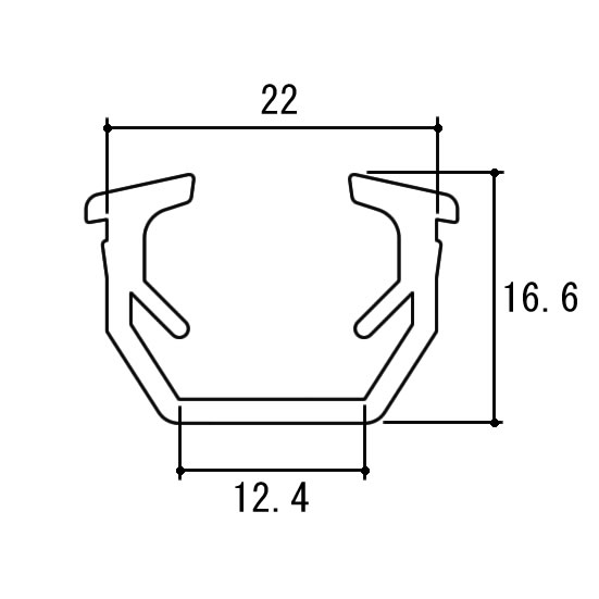 グレイジングチャンネル 総ガラス厚：12mm用 軟質タイプ 50m / 1巻 WB4879 部品色：ブラック(KC) 交換用 部品 三協 アルミの通販は